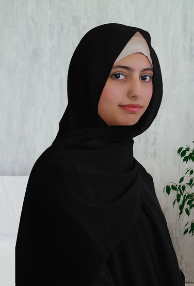 Lightweight Classic Chiffon Hijab | Black