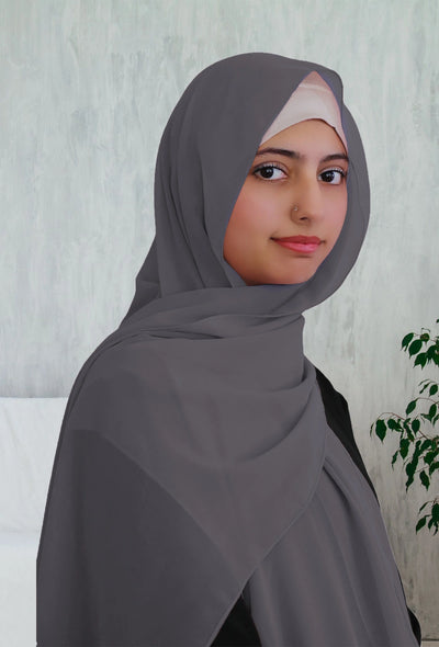 Lightweight Classic Chiffon Hijab | Dusty Blue