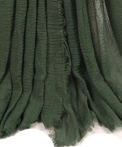 Dark Green Cotton Scarf for Ladies - Cotton Scarf (Henna Green ) - Ayesha’s Collection