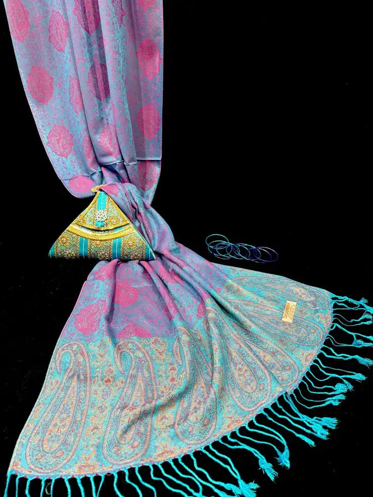 Indigo Pashmina Shawl - Ayesha’s Collection
