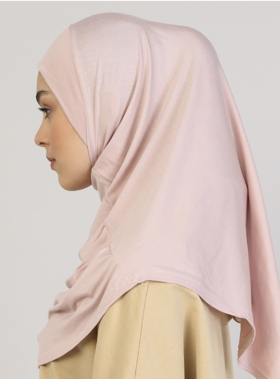 Viscose Instant Muslim Hijab | Baby Pink