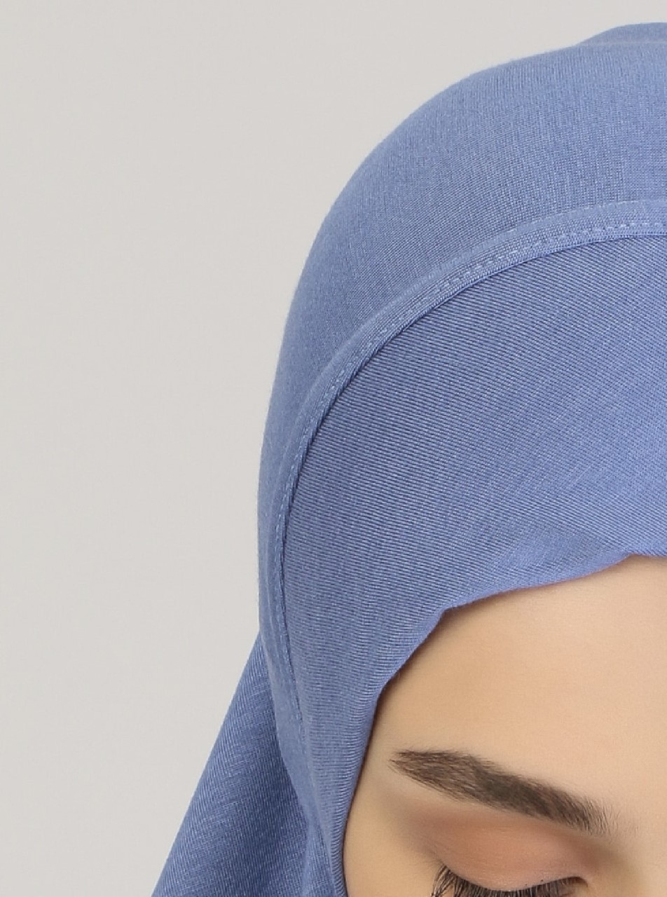 Viscose Instant Muslim Hijab | Blue