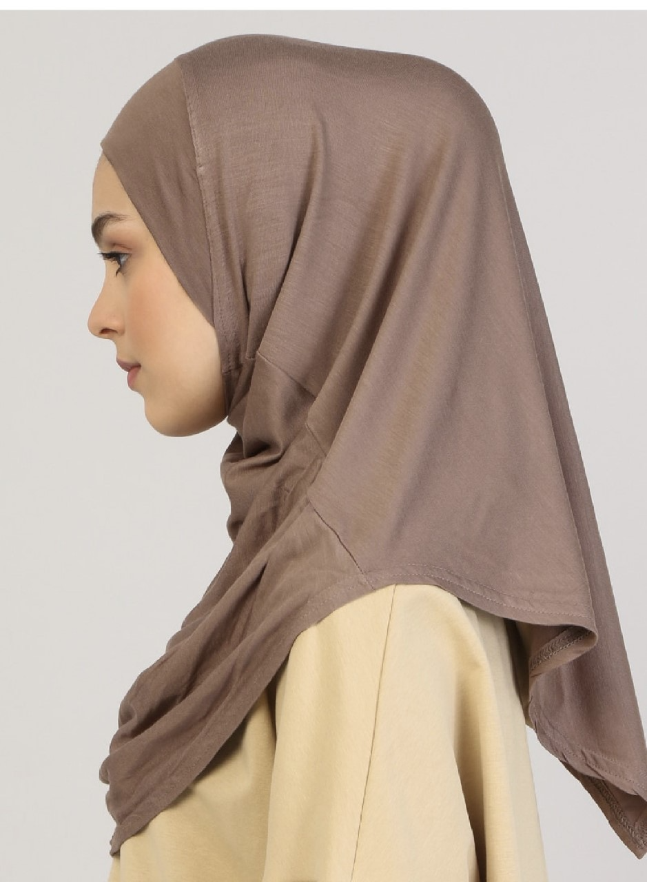 Viscose Instant Muslim Hijab | Brown