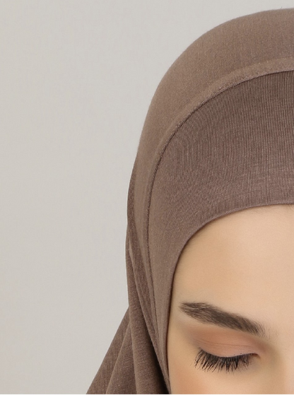 Viscose Instant Muslim Hijab | Brown