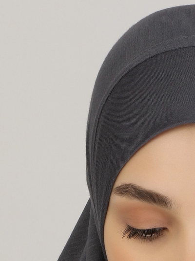 Viscose Instant Muslim Hijab | Charcoal