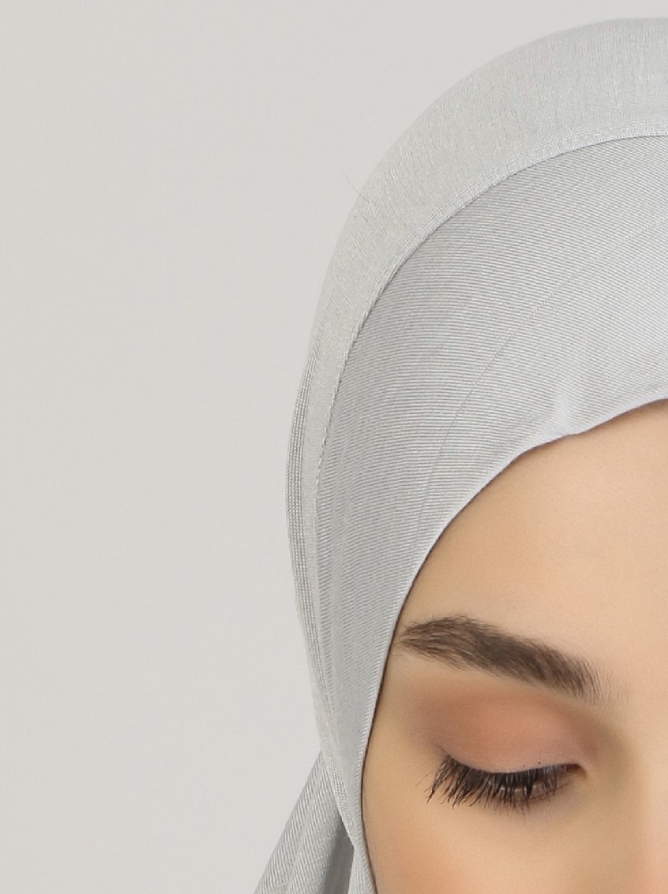 Viscose Instant Muslim Hijab | Light Gray