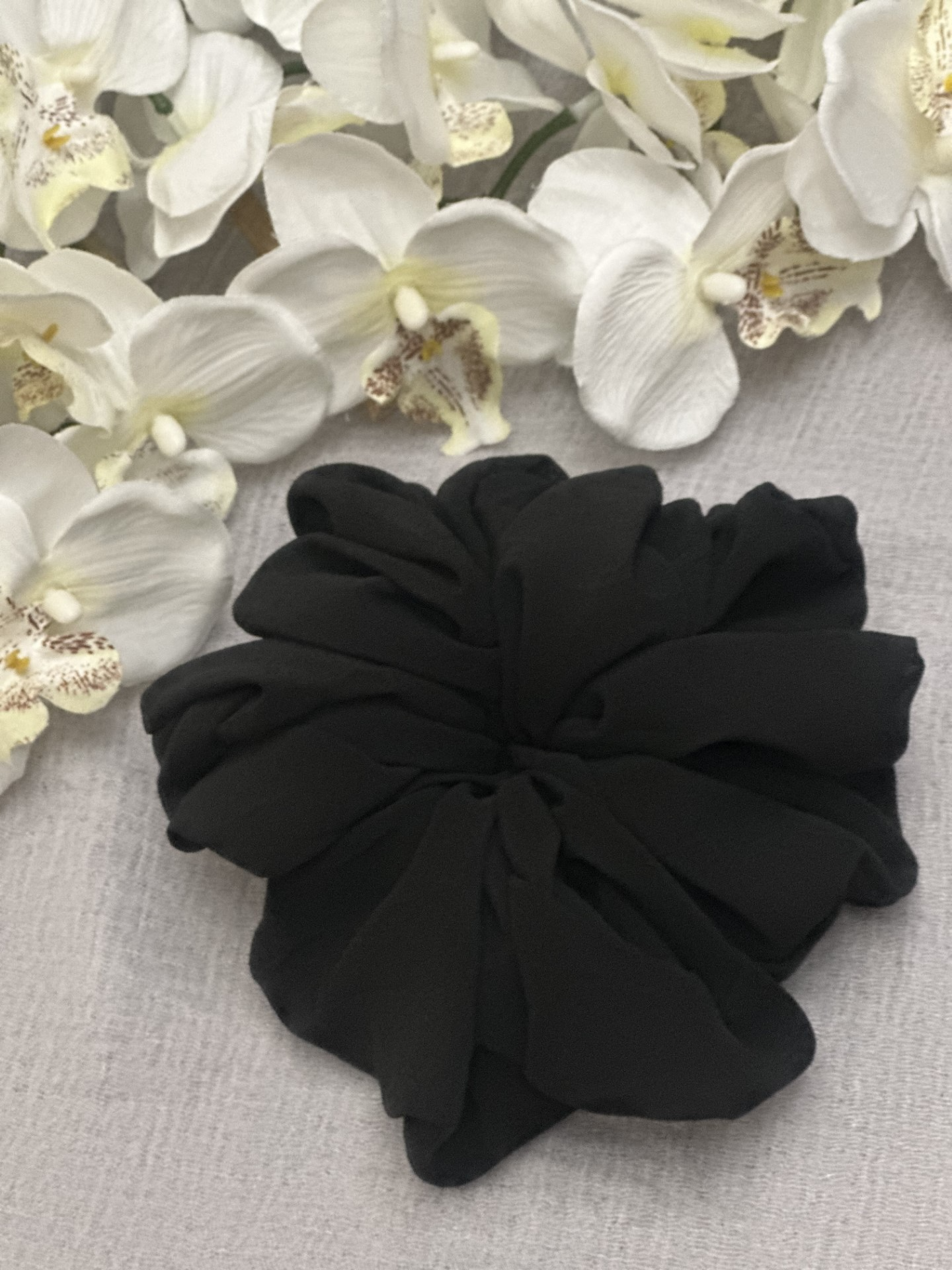 Large Chiffon Scrunchie (Black)