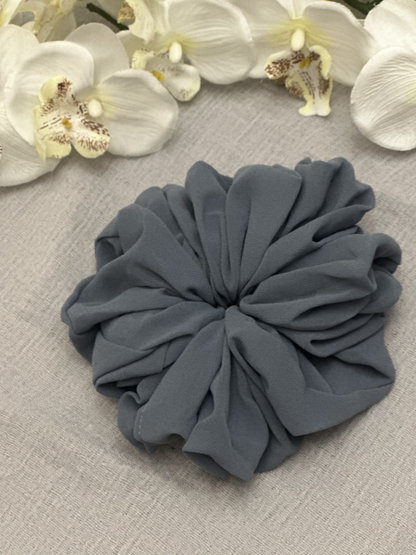 Large Chiffon Scrunchie (Dusty Blue)