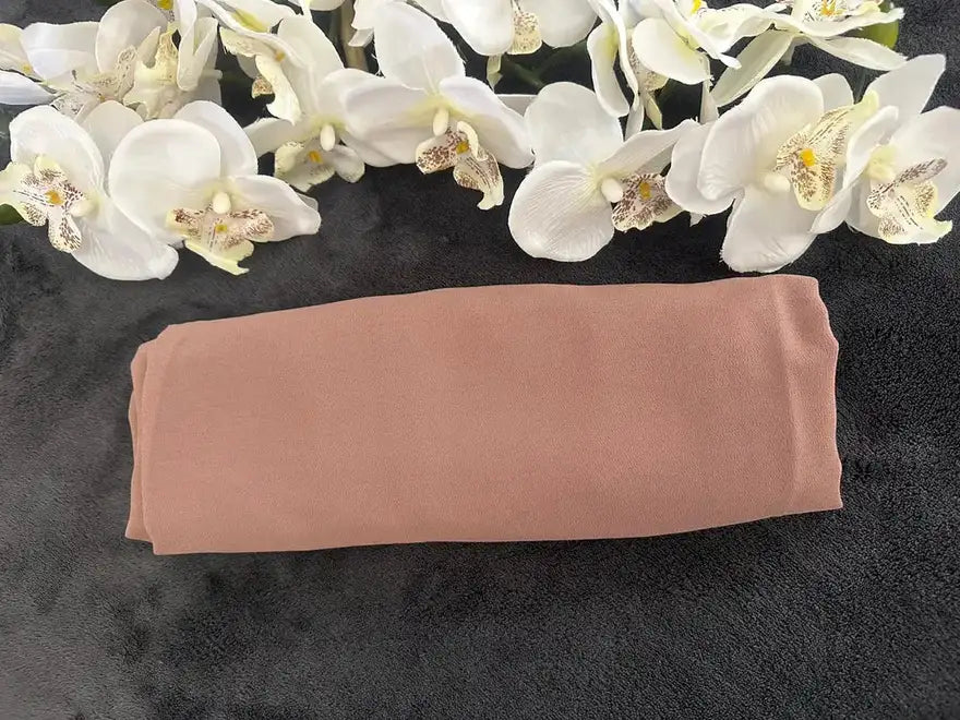 Light Brown Chiffon Hijab - Ayesha’s Collection