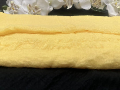 Lightweight Yellow Summer Scarf - Cotton Scarf (Yellow) - Ayesha’s Collection