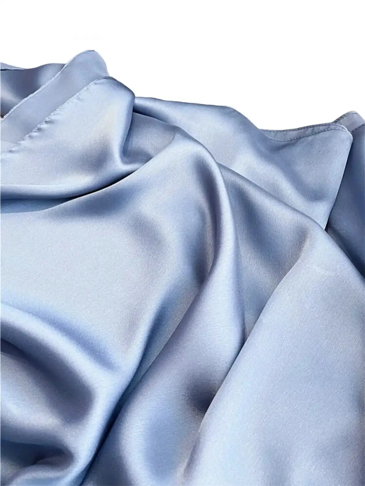 Matte Satin Silk Scarf (Baby Blue) - Ayesha’s Collection
