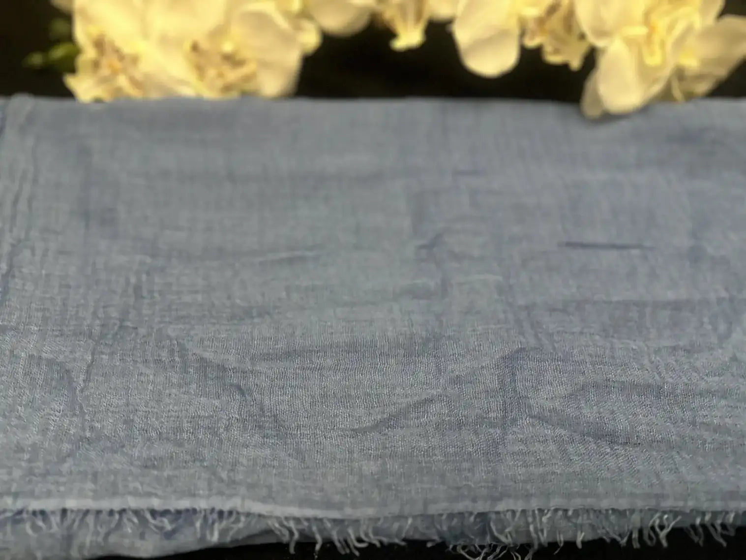 Navy Blue Cotton Scarves for Ladies - Cotton Scarf (Nina Blue) - Ayesha’s Collection