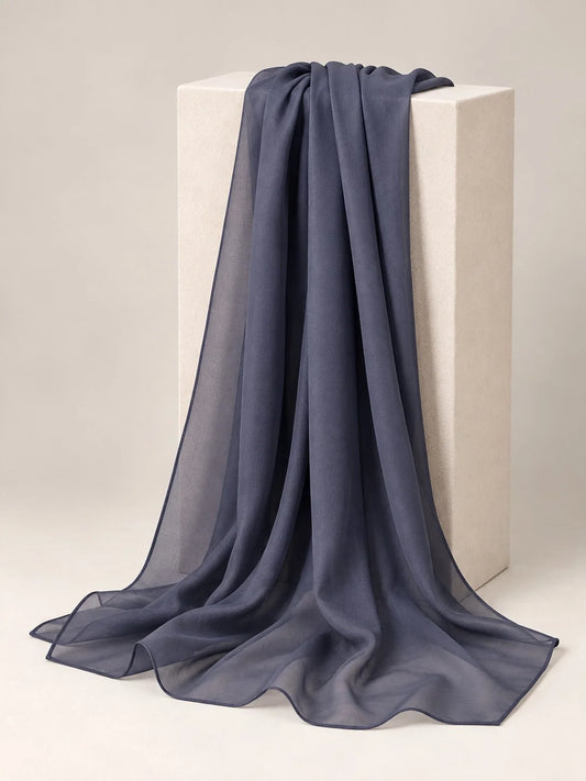 Open Front Button-Down Abaya with Matching Hijab | Gray