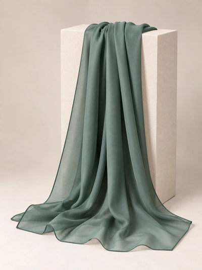Open Front Button-Down Abaya with Matching Hijab | Pastel Aqua