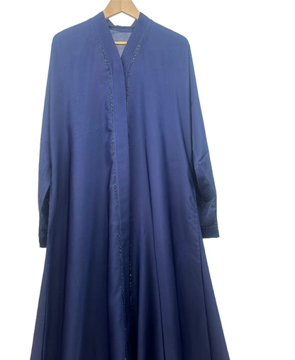 Open Front Button Down Abayas (Blue)