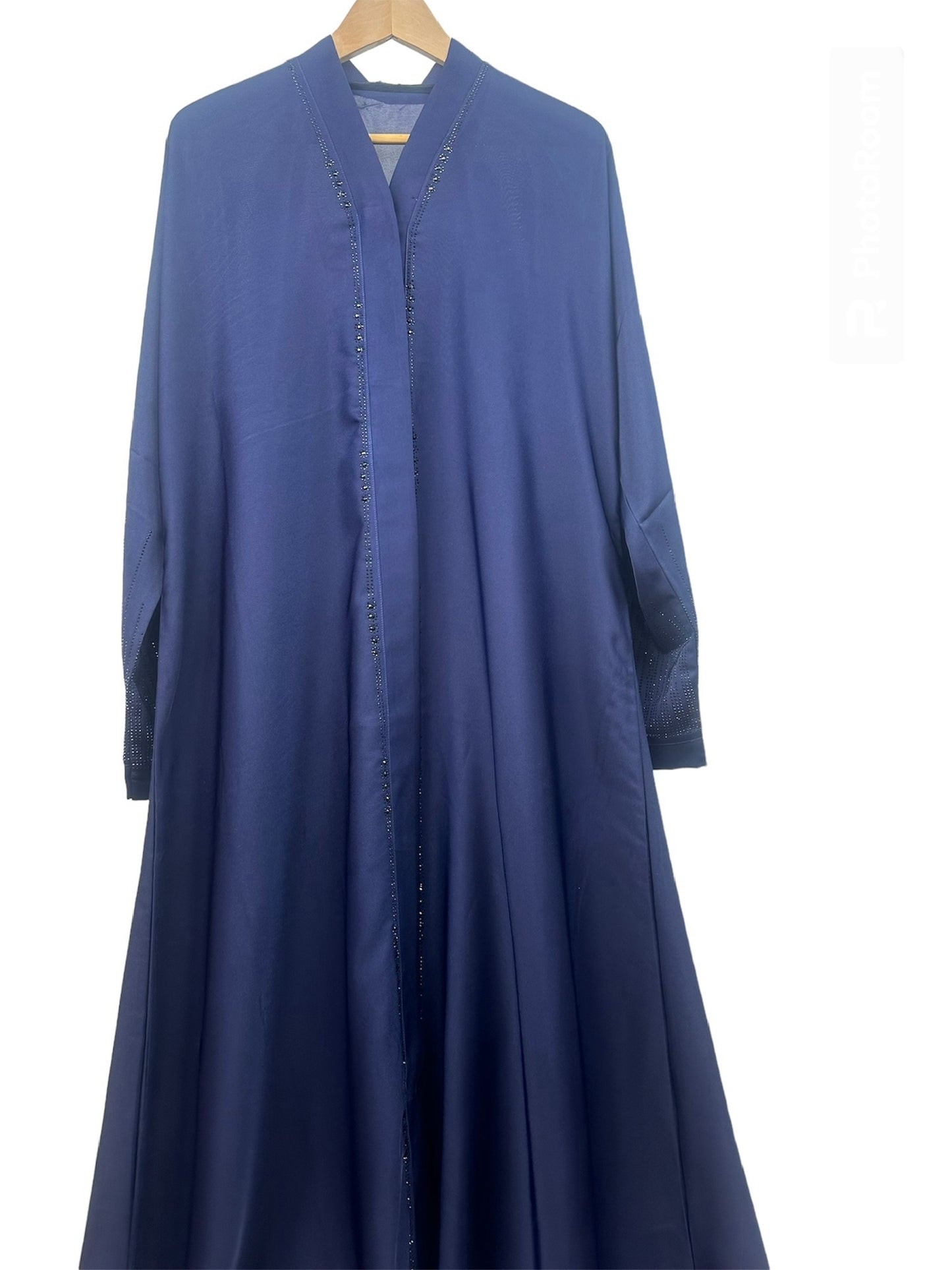 Open Front Button Down Abayas (Blue)