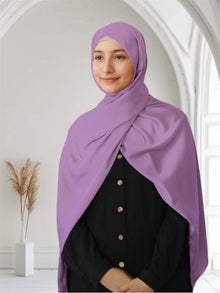 Matte Satin Silk Scarf | Light Lavender