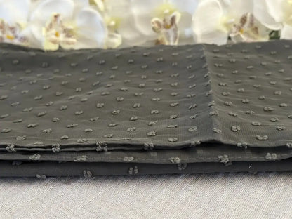 Pom Bubble Chiffon Hijab | Charcoal