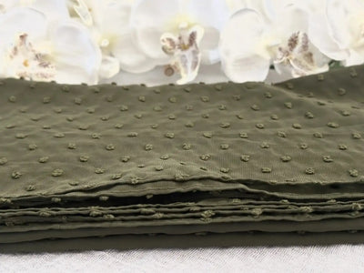 Pom Bubble Chiffon Hijab | Henna Green