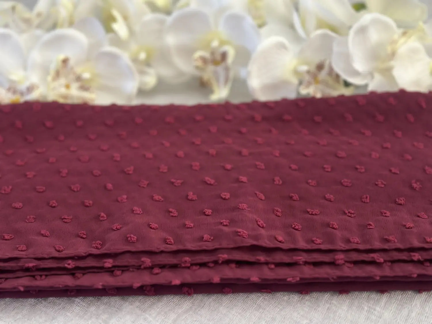 Pom Bubble Chiffon Hijab (Magenta) - Ayesha’s Collection