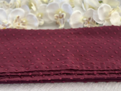 Pom Bubble Chiffon Hijab (Magenta) - Ayesha’s Collection