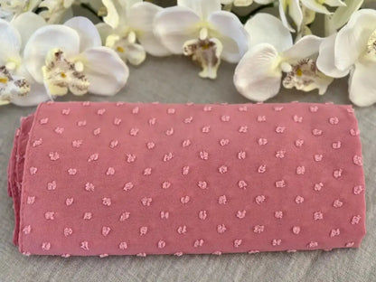 Pom Bubble Chiffon Hijab (Pink) - Ayesha’s Collection