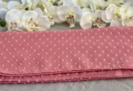 Pom Bubble Chiffon Hijab (Pink) - Ayesha’s Collection