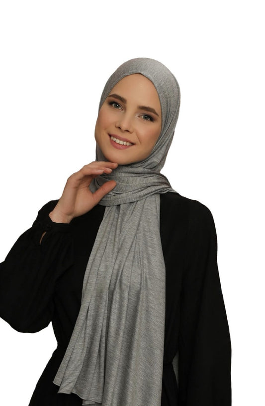 Premium Quality Jersey Viscose Hijab / Scarf (Grey)