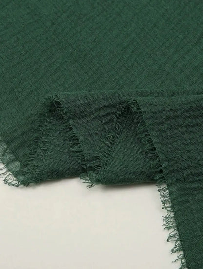 Premium Light Green Cotton Hijab - Cotton Scarf (Emerald Green) - Ayesha’s Collection