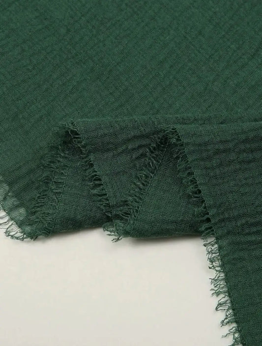 Premium Light Green Cotton Hijab - Cotton Scarf (Emerald Green) - Ayesha’s Collection