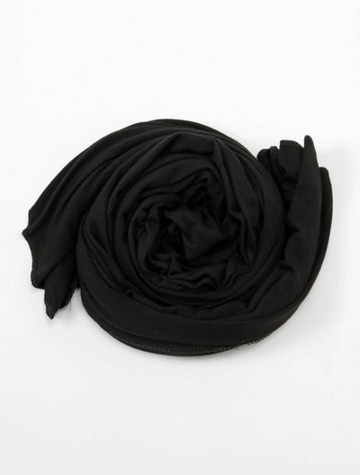 Rayon Jersey Scarf Black | Ayesha's Collection