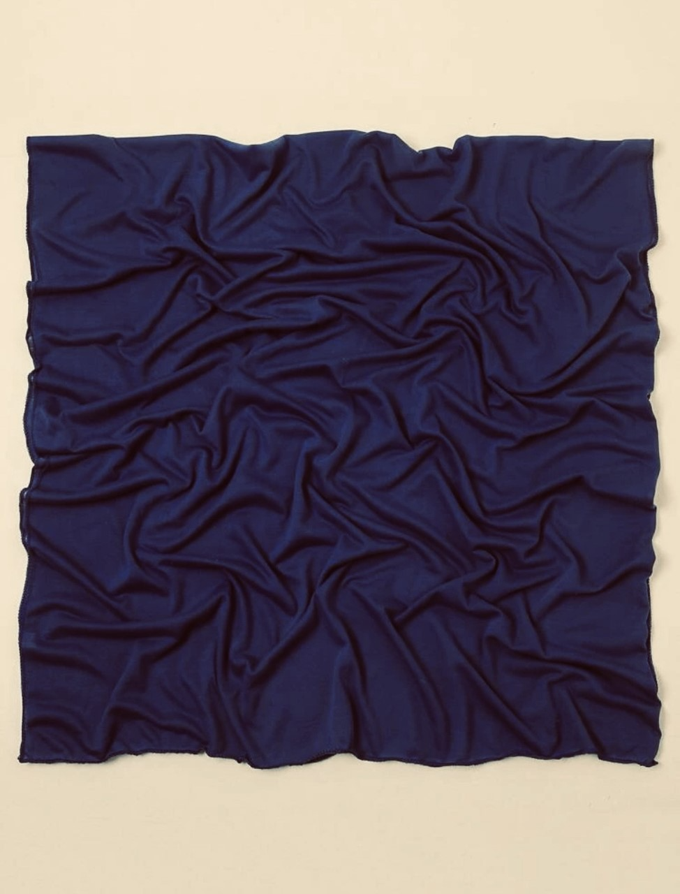 Rayon Cotton Jersey Scarf | Navy
