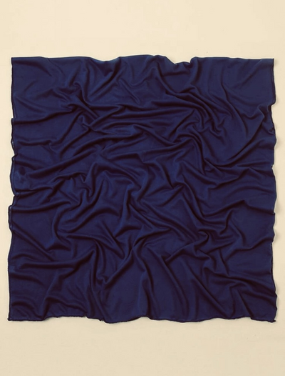 Rayon Cotton Jersey Scarf | Navy