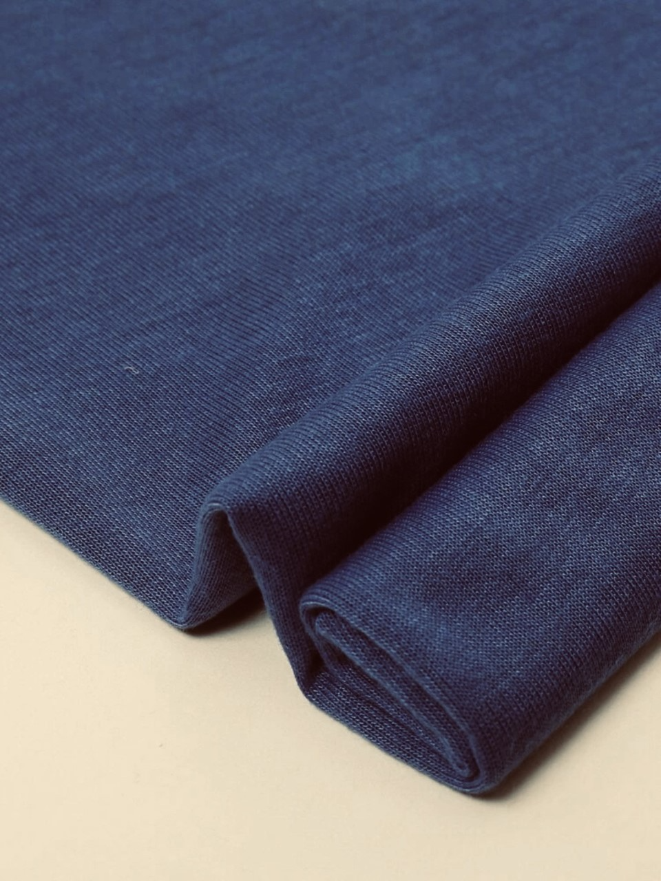 Rayon Cotton Jersey Scarf | Navy