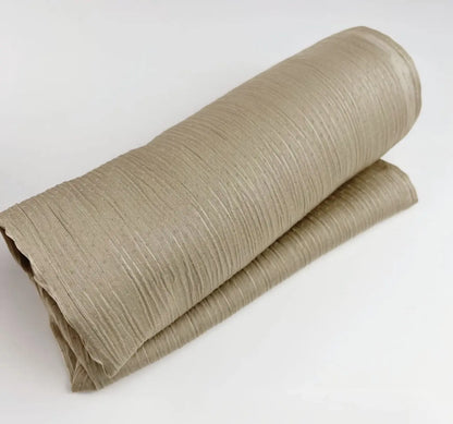 Satin Silk Crepe Dotted Shawl  Scarf (Beige) - Ayesha’s Collection