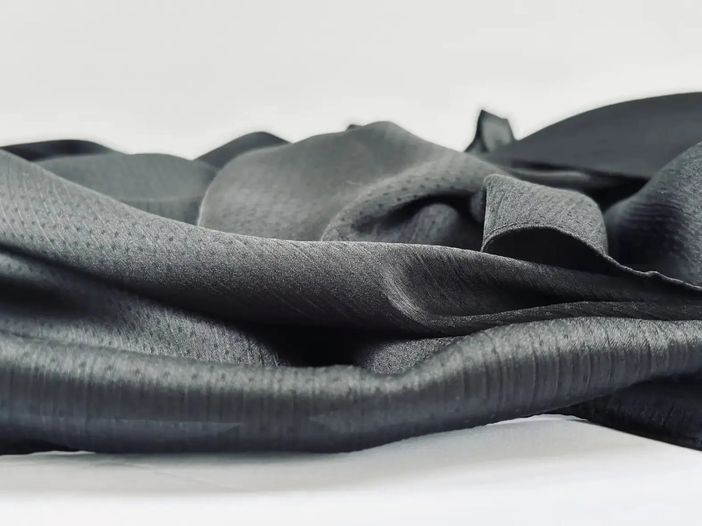 Satin Silk Crepe Dotted Shawl  Scarf (Black) - Ayesha’s Collection