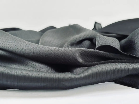 Satin Silk Crepe Dotted Shawl  Scarf (Black) - Ayesha’s Collection
