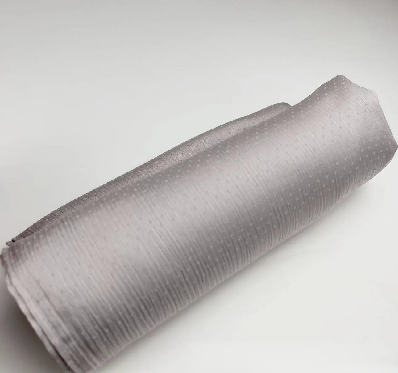 Satin Silk Crepe Dotted Shawl  Scarf (Light Grey) - Ayesha’s Collection