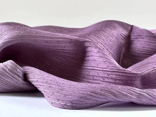 Satin Silk Crepe Dotted Shawl  Scarf (Lavender) - Ayesha’s Collection