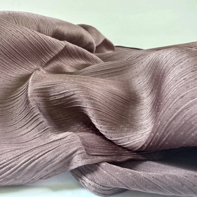 Satin Silk Crepe Dotted Shawl  Scarf (Light Plum) - Ayesha’s Collection