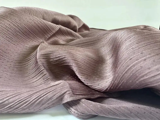 Satin Silk Crepe Dotted Shawl  Scarf (Light Plum) - Ayesha’s Collection