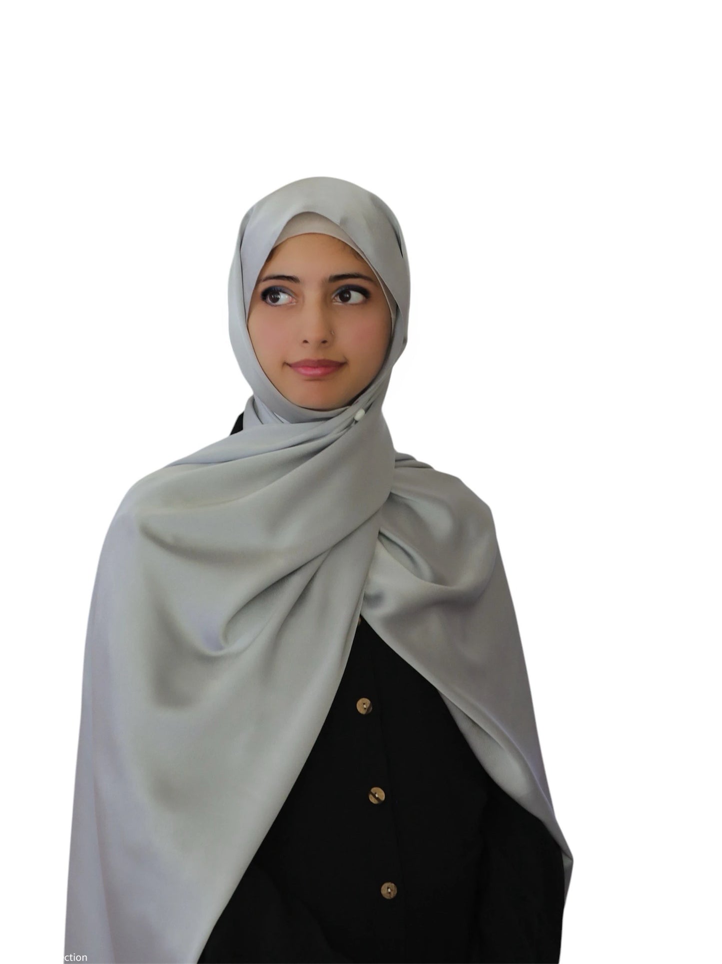 Matte Satin Silk Scarf (Silver Grey) - Ayesha’s Collection