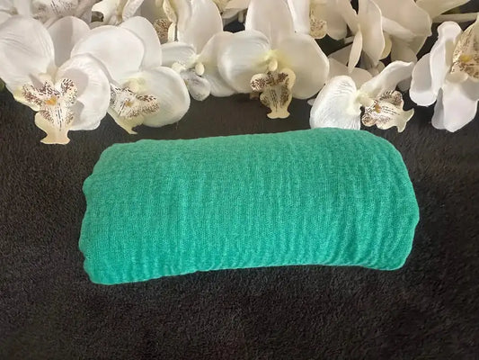 Soft Crinkle Cotton Scarves - Cotton Scarf (Aqua) - Ayesha’s Collection