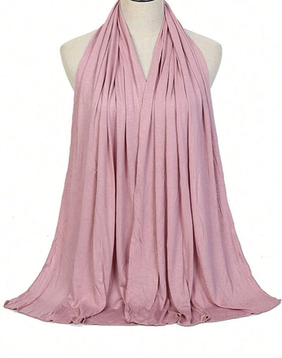 Rayon Cotton Jersey Scarf | Pink