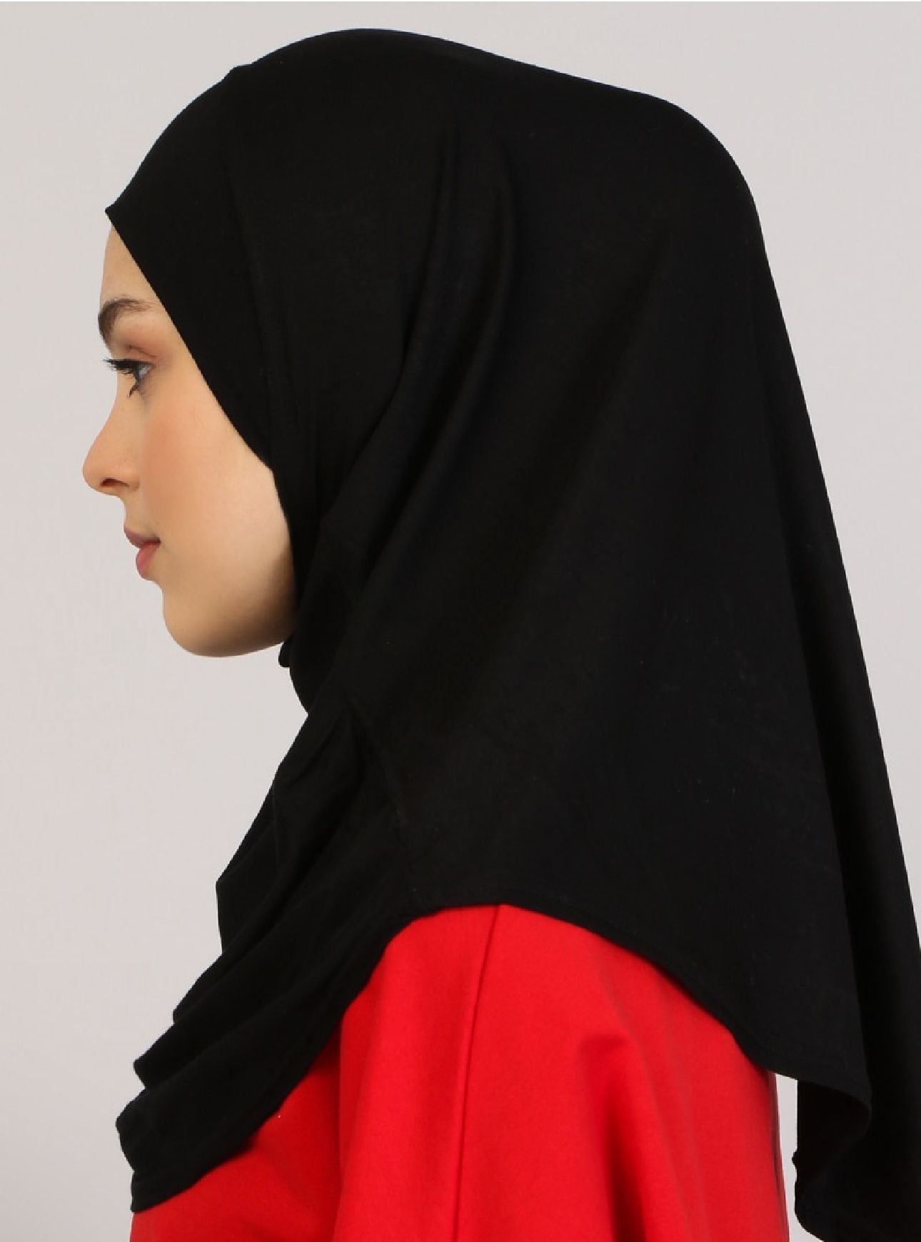 Viscose Instant Muslim Hijab | Black