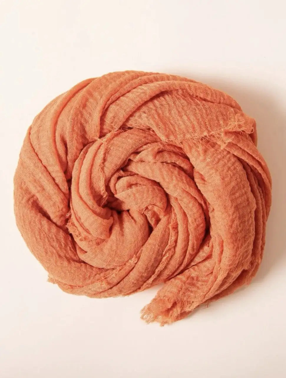 Womens Orange Cotton Scarf - Cotton Scarf (Orange) - Ayesha’s Collection