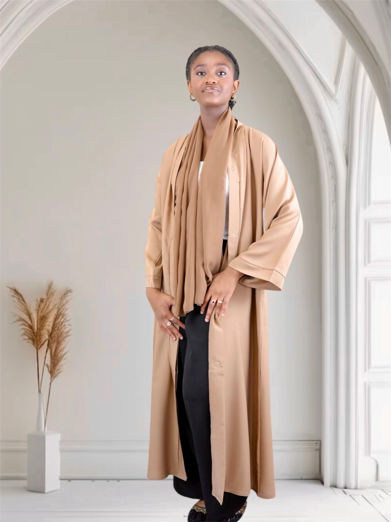 made in Dubai abaya with matching hijab