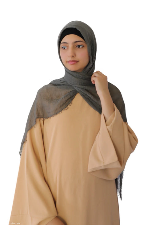Organic Charcoal Cotton Scarf - Cotton Scarf (Charcoal) - Ayesha’s Collection