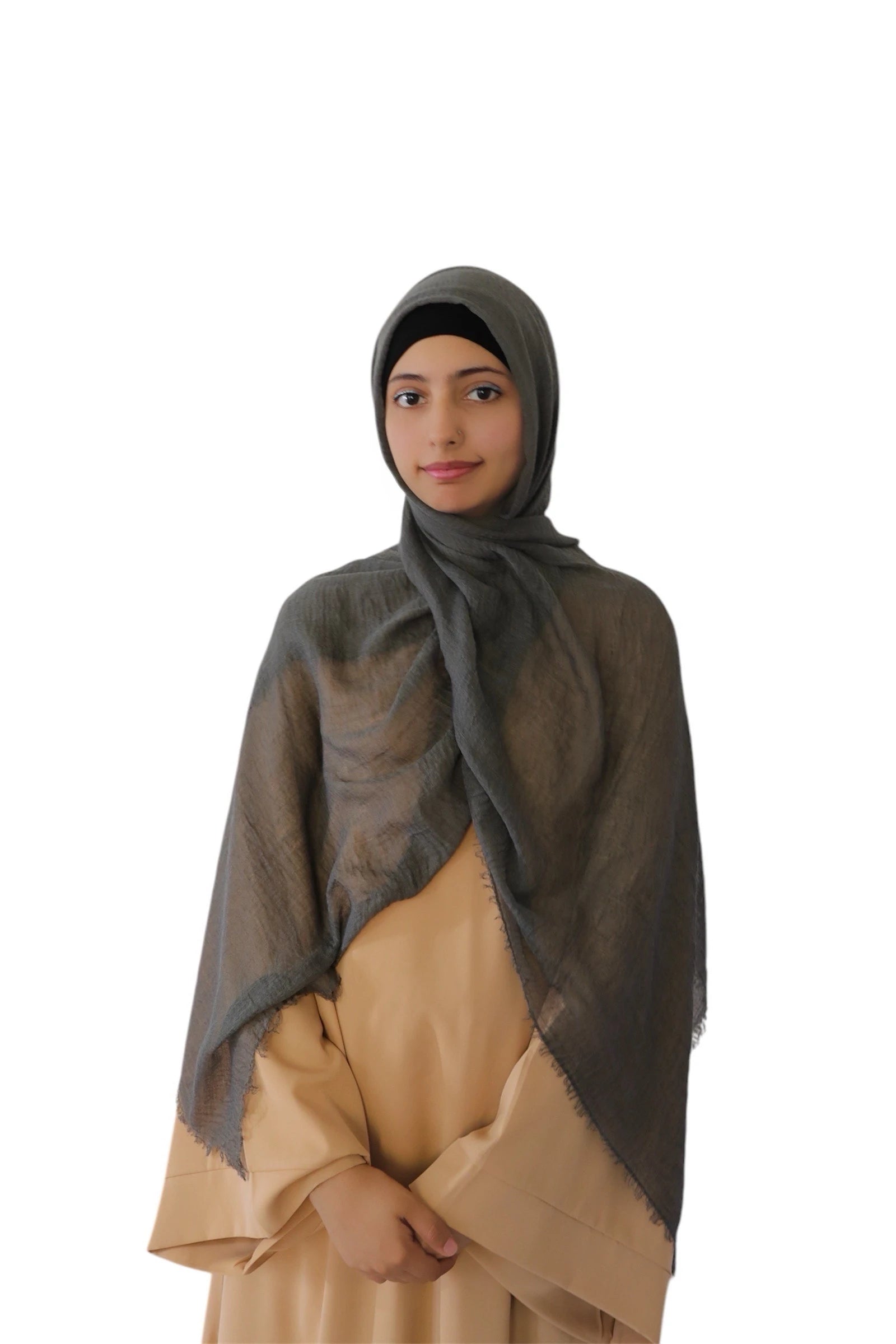 Organic Charcoal Cotton Scarf - Cotton Scarf (Charcoal) - Ayesha’s Collection