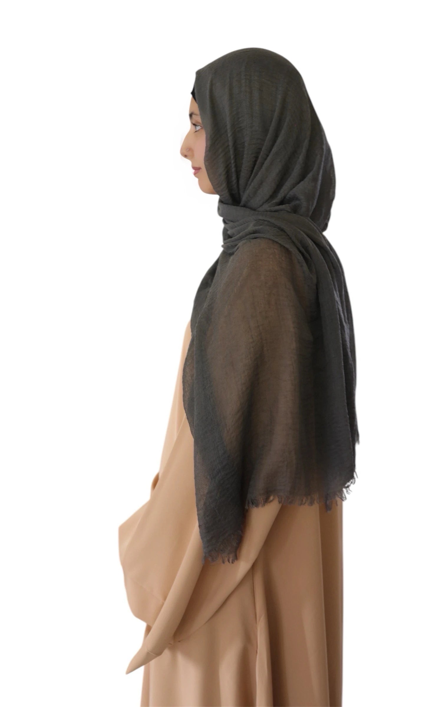 Organic Charcoal Cotton Scarf - Cotton Scarf (Charcoal) - Ayesha’s Collection